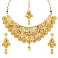 Apply Coupon - Sukkhi Traditional Gold Plated Wedding Jewellery Choker Necklace Set For Women @ 149
