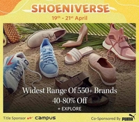 Myntra Shoeniverse 50-80% Off + 10% off on Bank of Baroda Credit Card  19th - 21st April