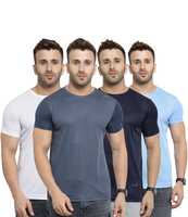 AWG ALL WEATHER GEAR Men's Regular Fit T-Shirt (Pack of 4) upto 83%off