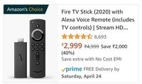 price drop - Amazon fire stick 3rd gen 2020
