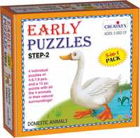 Creative's Early Puzzles Step II, Domestic Animals, Multi Color @61.