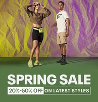 Reebok Spring Sale 20% To 50% Off On Selected styles On Footwear and accessories