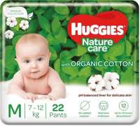 Huggies Nature care pant Diaper - M  (22 Pieces)