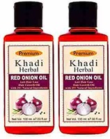 Khadi Herbal Red Onion Hair Oil 100ml (Pack of 2 )