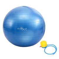 Fitkit Anti-Burst Gym Ball with 4.5-inch Foot Pump, Adult