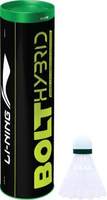LI-NING Bolt Hybrid (6 in 1) Nylon Shuttle - White  (Slow, 75, Pack of 6)