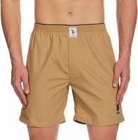 US Polo Association Men's Plain Cotton Boxer (8907686184678_I108_Khaki_Small) Rs. 292 - Amazon