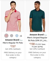 Polo T-shirt start @Rs. 161