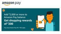 Amazon : Add 2000 or more Get 200 Shopping reward (Via Amazon Pay UPI - App only)
