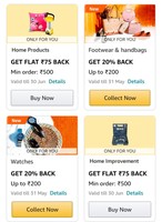 Amazon Collect Offer : 20% Cashback Upto 200 on Footwear Handbags & Watches & More
