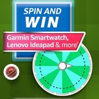 Amazon T20 CRICKET FEVER SPIN AND WIN Lenovo Ideapad, Garmin Smartwatch & more