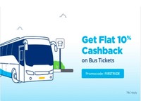 Paytm Bus Booking : Get 10% Cashback Upto 300 No min Booking
Code : FIRSTRIDE