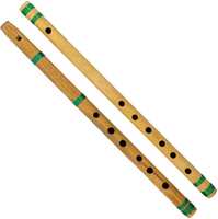 ShalinIndia Indian Bamboo Flute Bansuri, Set of 2, Fipple & Transverse, For Kids