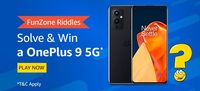 Amazon FunZone Riddles Solve & Win a OnePlus 9 5G