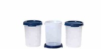 Signoraware Modular Round Plastic Container Set, 450ml, Set of 3, Mod Blue