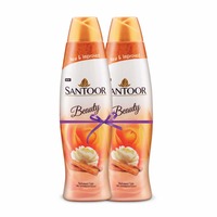 Santoor Perfumed Talc with Sandalwood Extracts, 400g (Pack of 2)