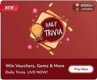 Flipkart Daily Trivia - Answers for 9th May 2021 - win gems 
