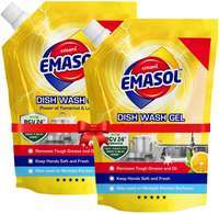 EMAMI EMASOL Dish Wash Gel with Lemon & Tamarind, Removes Grease, Lemon Fragrance, Refill Pack, 900 ml (Pack of 2)

