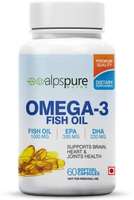 ALPSPURE Omega 3 Fish Oil 1000 mg For Healthy Heart And Joints Health 60 Softgel Capsules  (60 No)