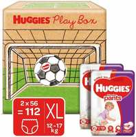 Huggies Wonder Pants Play Box, Monthly Box Pack Baby Diaper Pants, Extra Large (XL) Size, 112 Count, with Bubble Bed Technology for Comfort