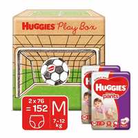 Huggies Wonder Pants Play Box, Monthly Box Pack Baby Diaper Pants, Medium (M) Size,152 Count, with Bubble Bed Technology for Comfort