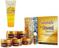 NUTRIGLOW 3 in 1 Jewel Facial Kit With Wild Turmeric Face Wash