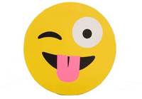 Supreme Home Collective Microfibre Smiley Cushion Pack of 1(Yellow)