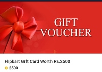 Back Flipkart Gift Card Worth Rs.2500 @2500 supercoins
