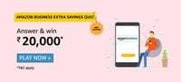 AMAZON BUSINESS EXTRA SAVINGS QUIZ Answer & Win ₹20,000 Pay Balance 