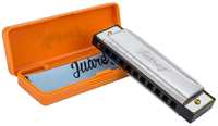 JUAREZ Viènto 10 Hole 20 Tone Diatonic Harmonica Key of C Scale | Mouth Organ | Cover - Stainless IRON | Comb - ABS | Reed - BRASS with Cloth & Case