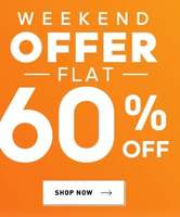 Adidas- Weekend offer Flat 60% off offer On Sports Wear