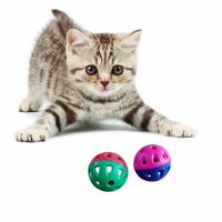 The Pets Company Kitten Interactive Toy Ball, Cat Ball with Bell Teaser, Set of 2, 1.5 Inches