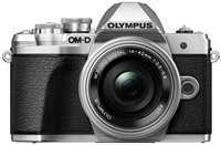 Olympus OM-D E-M10 Mark III Mirrorless Micro Four Thirds Digital Camera with 14-42mm EZ Lens & 16GB SDHC Card (Black) (Silver)