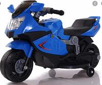 Brunte Mini Ninja Super Bike Rechargeable Battery Operated Ride-On for Kids (Blue)