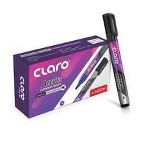Claro By Milton Permanent Marker Pen, Pack of 10, Black Ink

