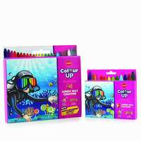 Cello ColourUp Wax Crayon Jumbo - Pack of 2| 24 Bright Shades in one Pack + 12 Bright Shades in Second Pack | 2 Times Stronger Body in Jumbo Sized Crayons | Non-Toxic | Ideal for Gifting