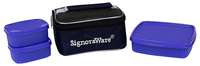 Signoraware Hot N Cute Plastic Lunch Box with Bag, Deep Violet

