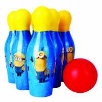 Zitto Minions Bowling Set Plastic 6 Pins 1 Balls Educational Mini Bowling Toy for Kids
