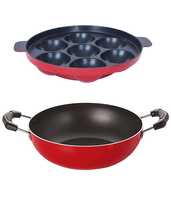 Nirlon Non-Stick Appam and Kadai Combo Kitchenware Set, 2.6mm_KD10_AP(7)

