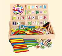 Webby Wooden Computation Operation Study Box for Basic Math Calculations for Kids, Multicolor