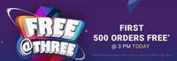 FREE at Three 100% Off upto 1500 on First 500 Orders 