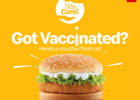 Mcdonalds : Get 20% Off Upto ₹250 On A Minimum Order Of ₹500 On Entering Your Vaccination Details