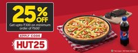 Pizza Hut- Flat 25% Off up to 300 on bill value above 600