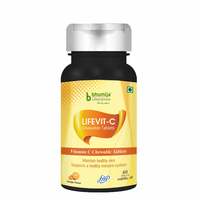 Bhumija Lifesciences Lifevit-C (vitamin C) 500 mg Immunity | Antioxidant | Skincare 60 Vegetarian Chewable Tablets
