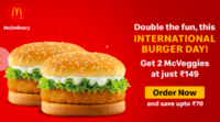 McDelivery: 2 McVeggie burger for Rs. 149