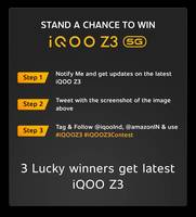 Amazon Stand a Chance to win iQOO Z3 5G smartphone - 3 Winners