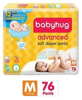  Babyhug Advanced Pant Style Diapers Medium - 76 Pieces 