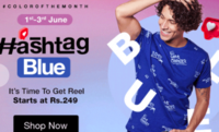 Bewakoof Hashtag Blue Sale (1st To 3rd June) Upto 64% Off starting from Rs.249 
