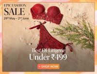 Women's Lingerie by Dressberry, zivame, etc Upto 75% off under Rs.499