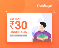 Freecharge User Specific 100% casback up to 30 on recharge and bill payment 